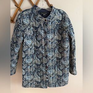 JUST CLASS Reversible Quilted Paisley Cotton Jacket XL Cottagecore Grannycore